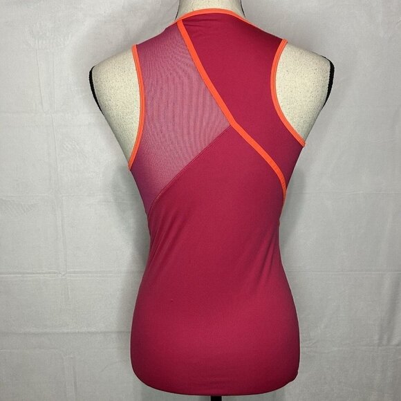 Adidas ADIZERO Formation Mesh Racerback Tank Top Womens Sz S Hot Pink / Orange - Picture 8 of 9